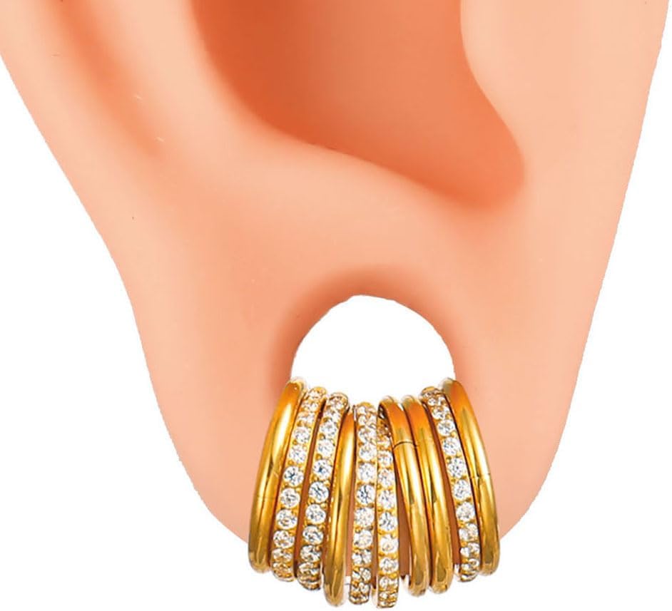 Twolobes 5/10個 セプタムリングフープ、16G/1.2*(6-8-10) mm